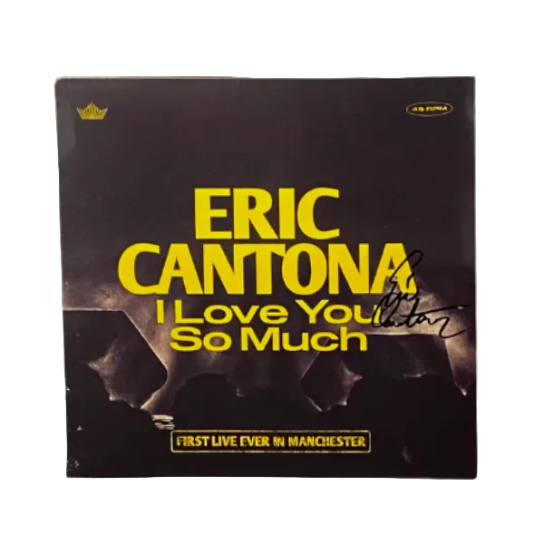Premium Framed - Eric Cantona Signed "I Love You So Much" Vinyl (Frame XL)