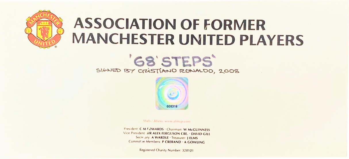 "68 Steps" Framed Artwork Print Signed by Cristiano Ronaldo (Frame XL)