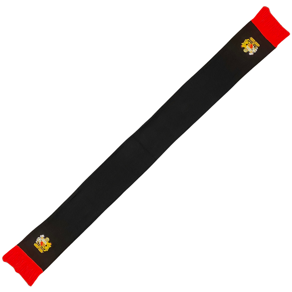 Manchester United Black Club Suit Badge Scarf