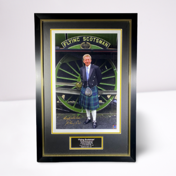 "Flying Scotsman" Framed Print Signed by Denis Law (XL)