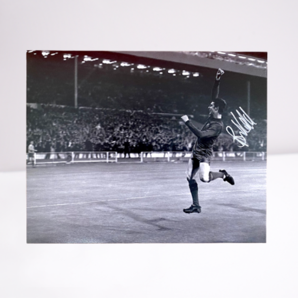 Brian Kidd 1968 European Cup Final Celebration Signed Photo (M)