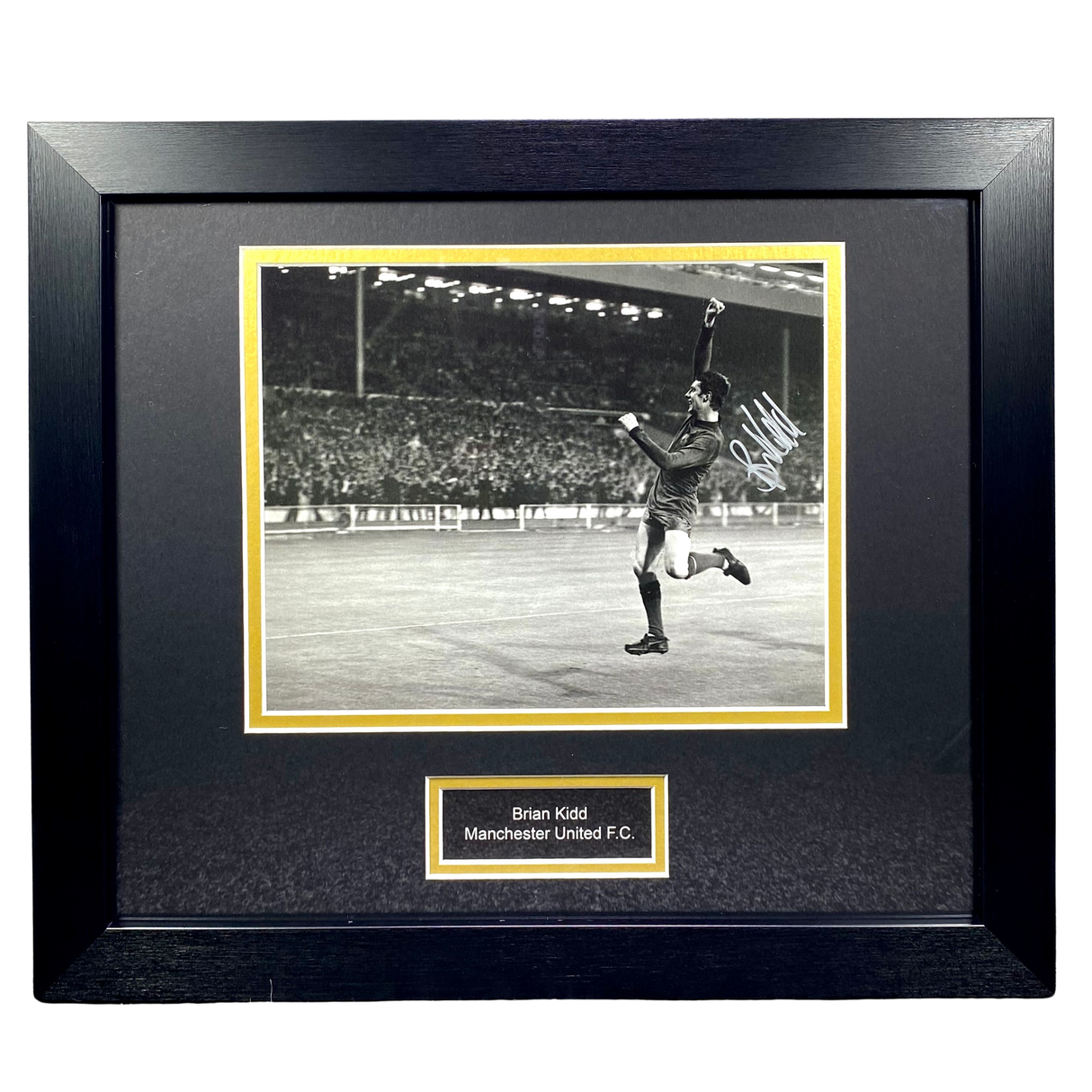 Brian Kidd 1968 European Cup Final Celebration Signed Photo (M)