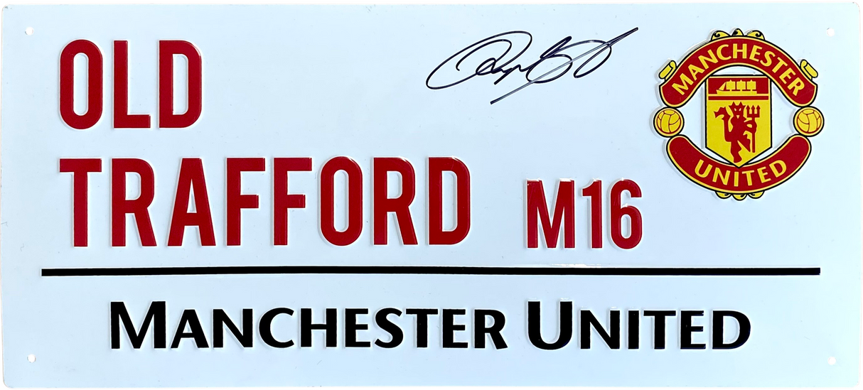 Ryan Giggs Signed Old Trafford Street Sign