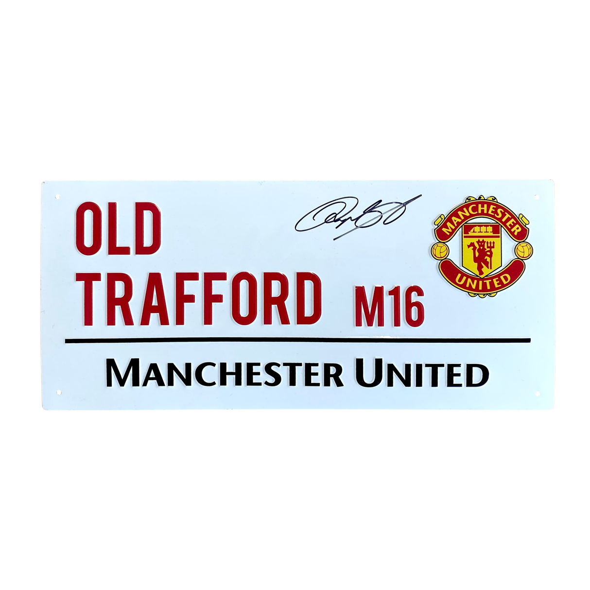 Ryan Giggs Signed Old Trafford Street Sign