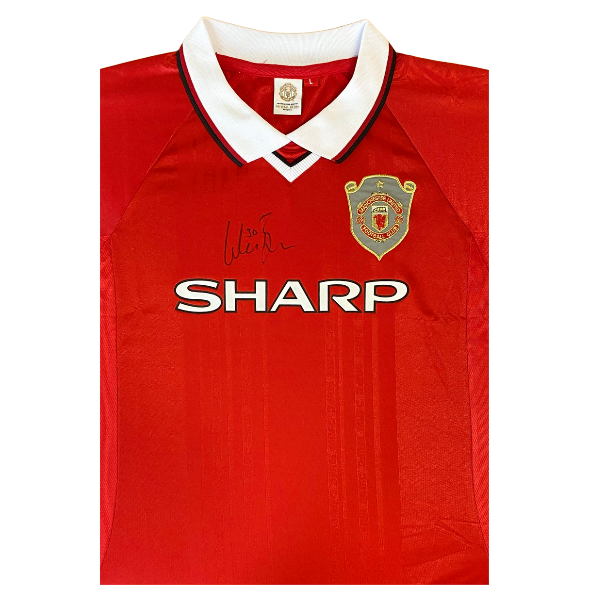 Wes Brown 1999 UCL Signed Shirt