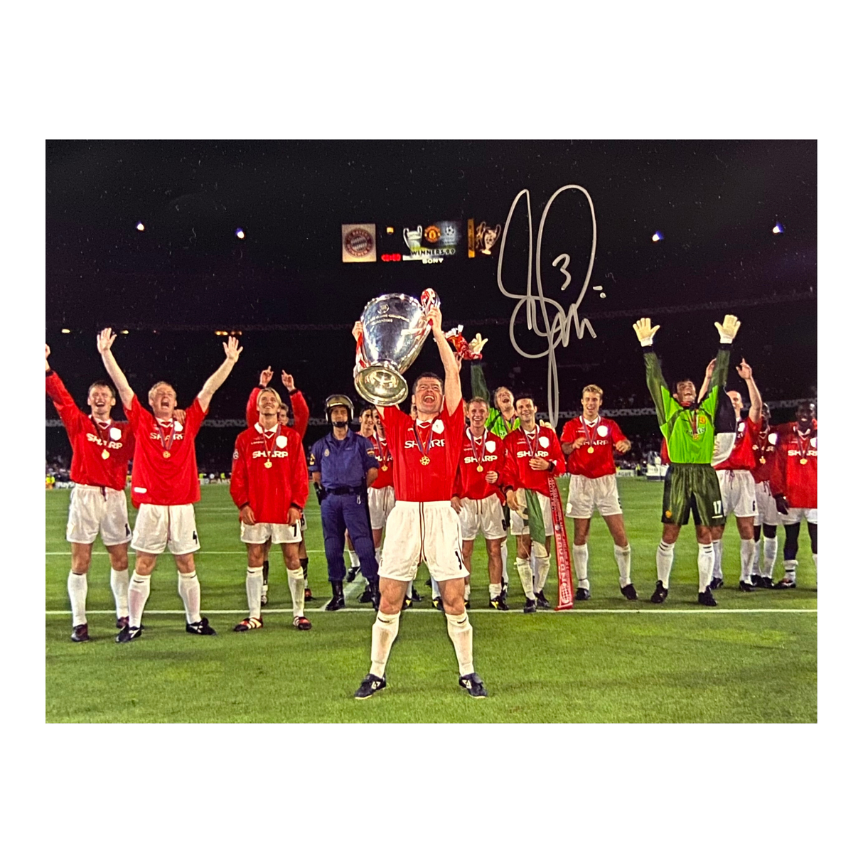 Denis Irwin Signed Champions League Final 1999 Photo Print (L)