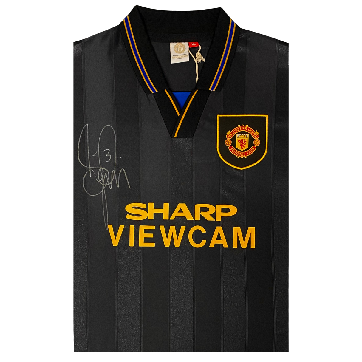 Denis Irwin Signed Manchester United 1994 Black Away Shirt