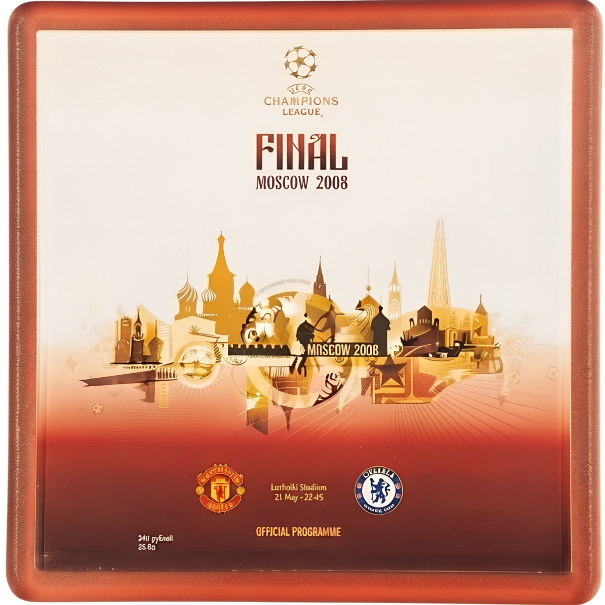 Moscow 2008 Champions League Final Programme Coaster
