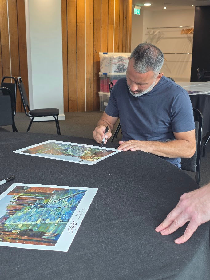 Ryan Giggs Signed "Running Down The Alley" Artwork Print