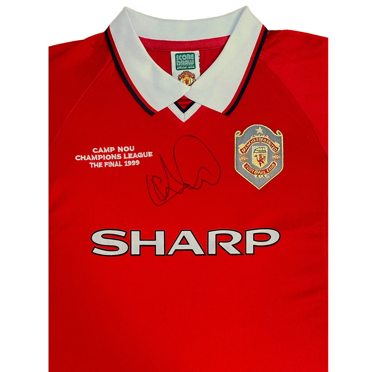 Andy Cole Signed 1999 Manchester United Champions League Final Shirt