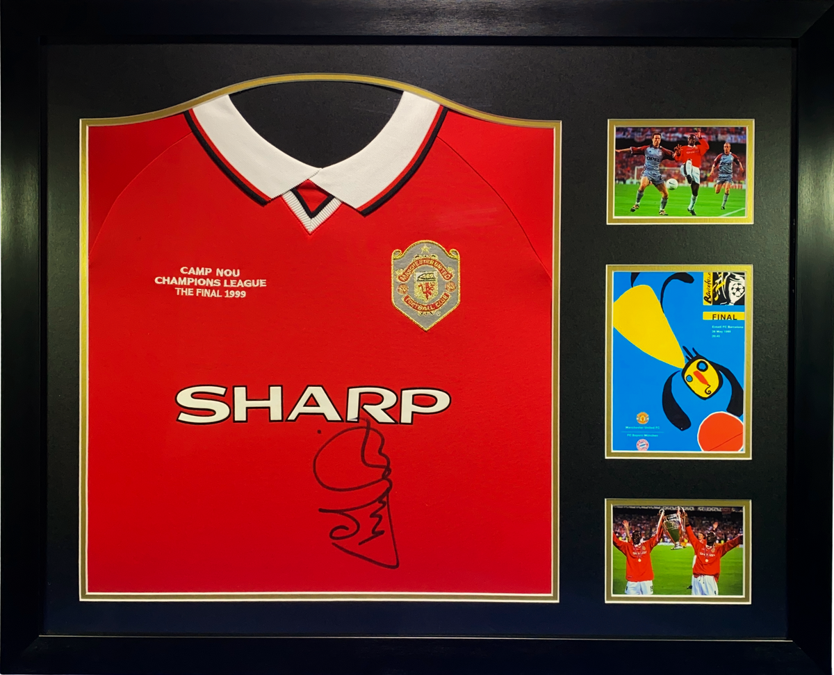 Andy Cole Signed 1999 Manchester United Champions League Final Shirt