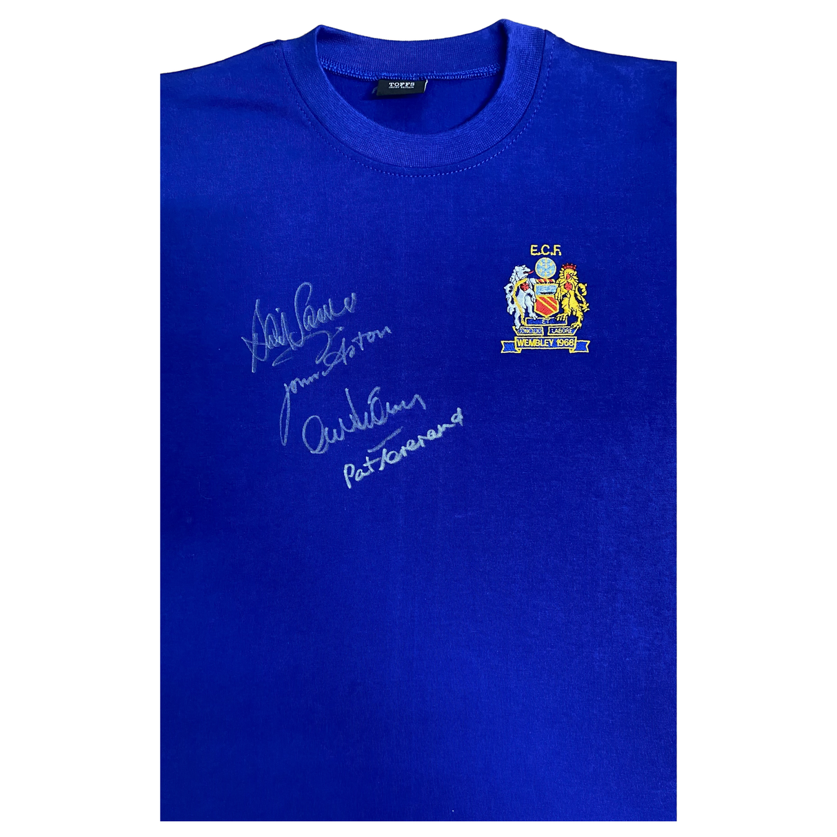 1968 European Cup Final Shirt 4X Signed by Aston, Crerand, Sadler and Stepney