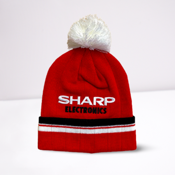 1983 SHARP Red Home Bobble Hat