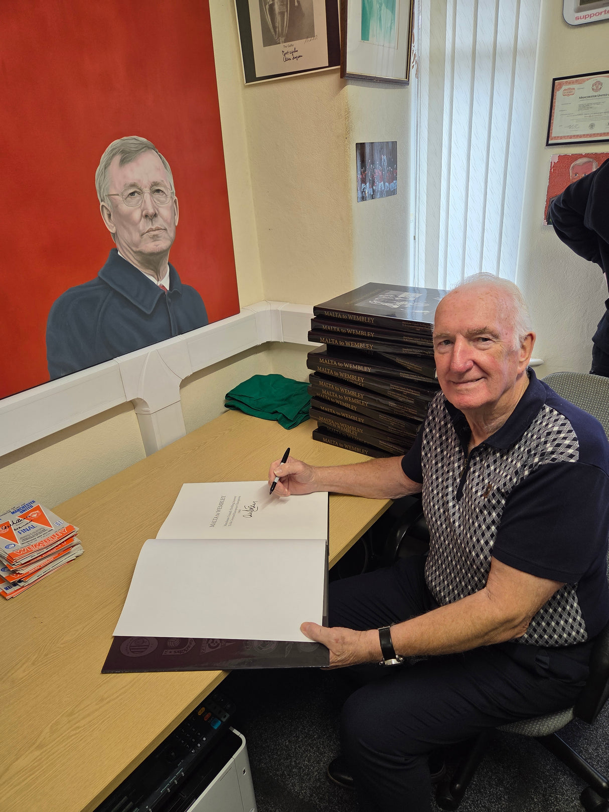 "Malta to Wembley" Book Signed By Alex Stepney