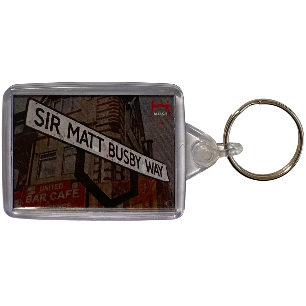 Sir Matt Busby Way Keyring