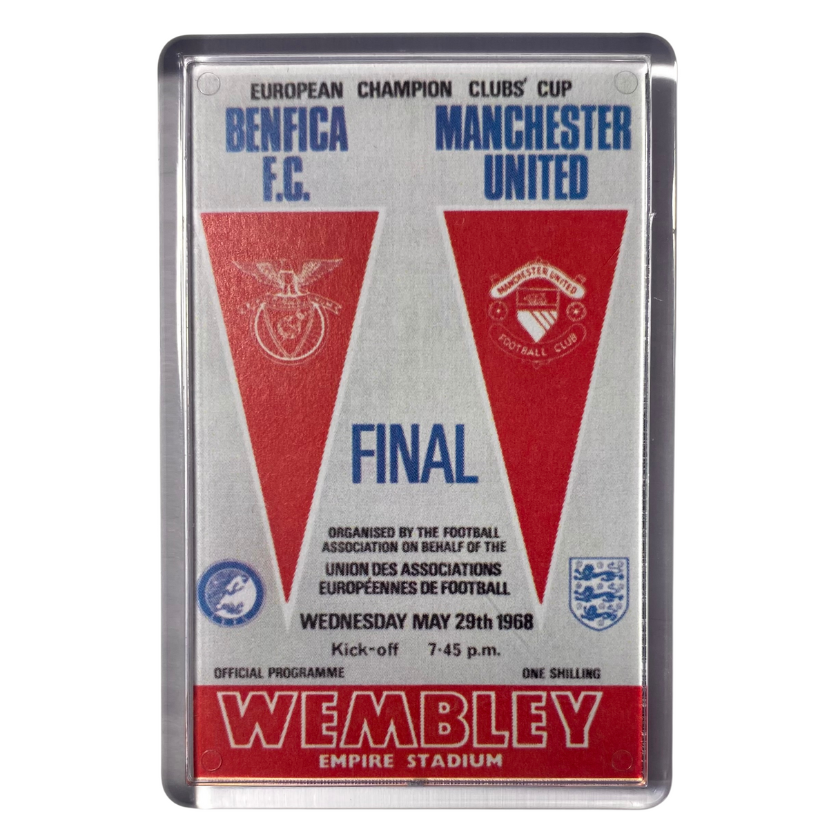 Wembley 1968 European Cup Final Programme Fridge Magnet