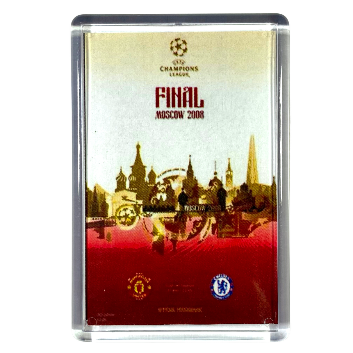Moscow 2008 Champions League Final Programme - Fridge Magnet