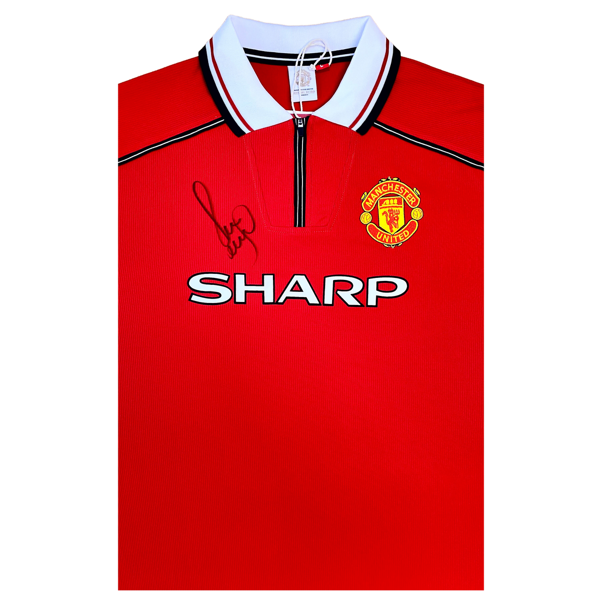 Paul Scholes Hand Signed 1999 Official Replica Home Shirt