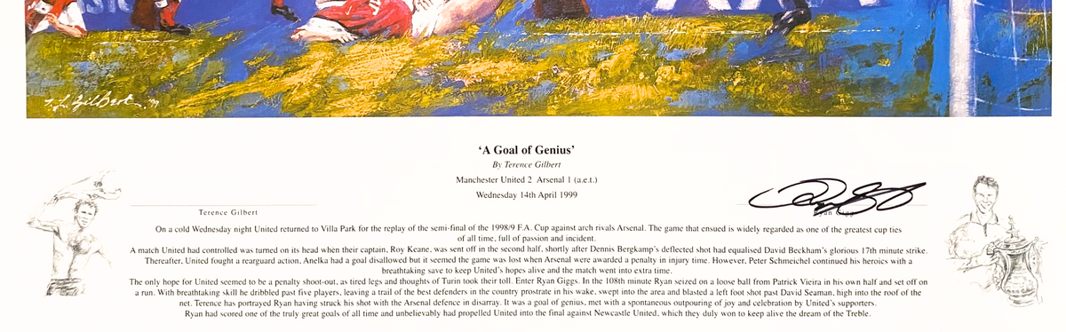 Ryan Giggs Signed "A Goal of Genius" Artwork Print (XL)