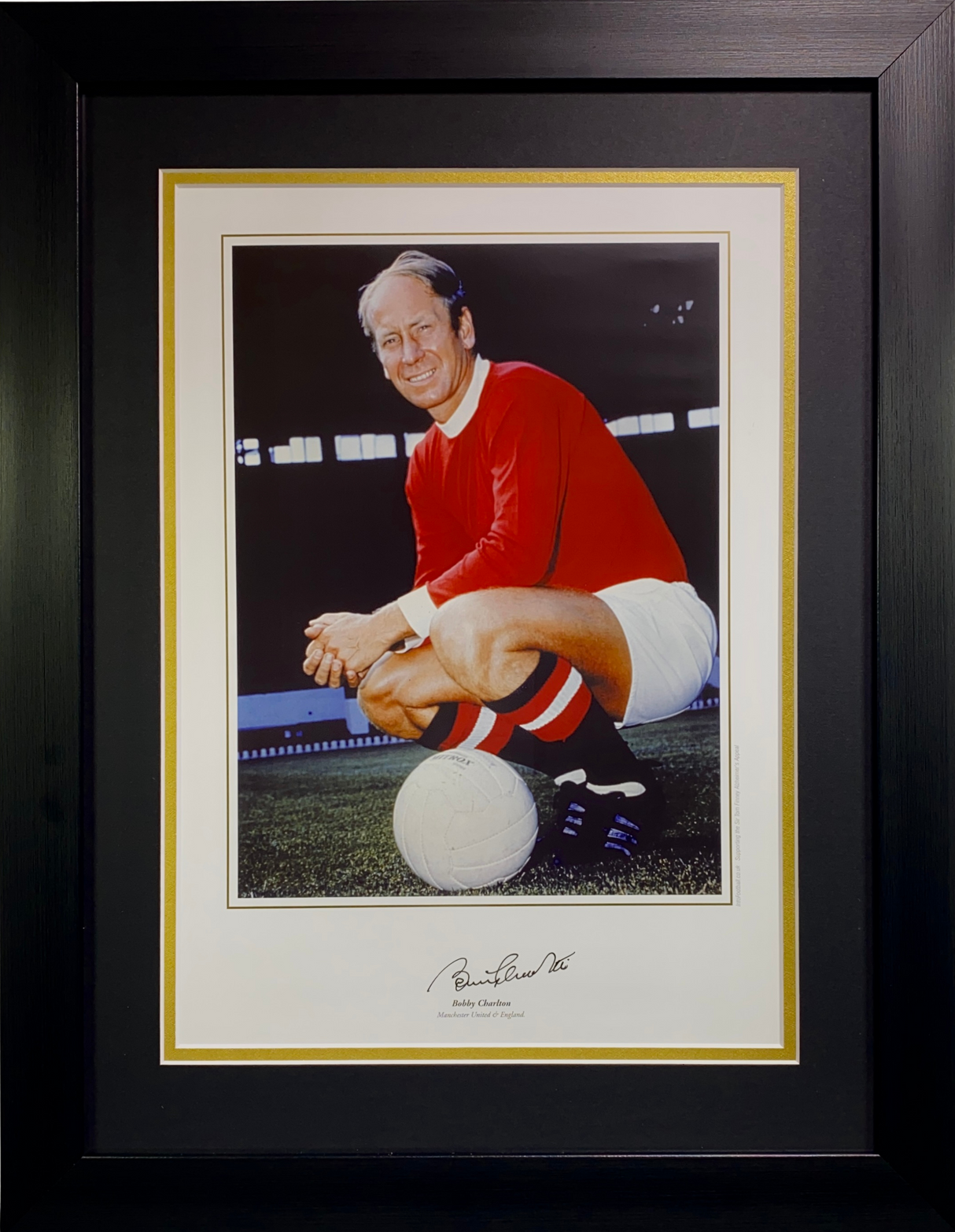 Sir Bobby Charlton Signed Photo Print - Manchester United Legend (L)