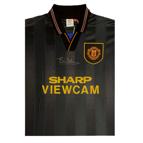 Bryan Robson Hand Signed Iconic 1993-1994 Black Shirt