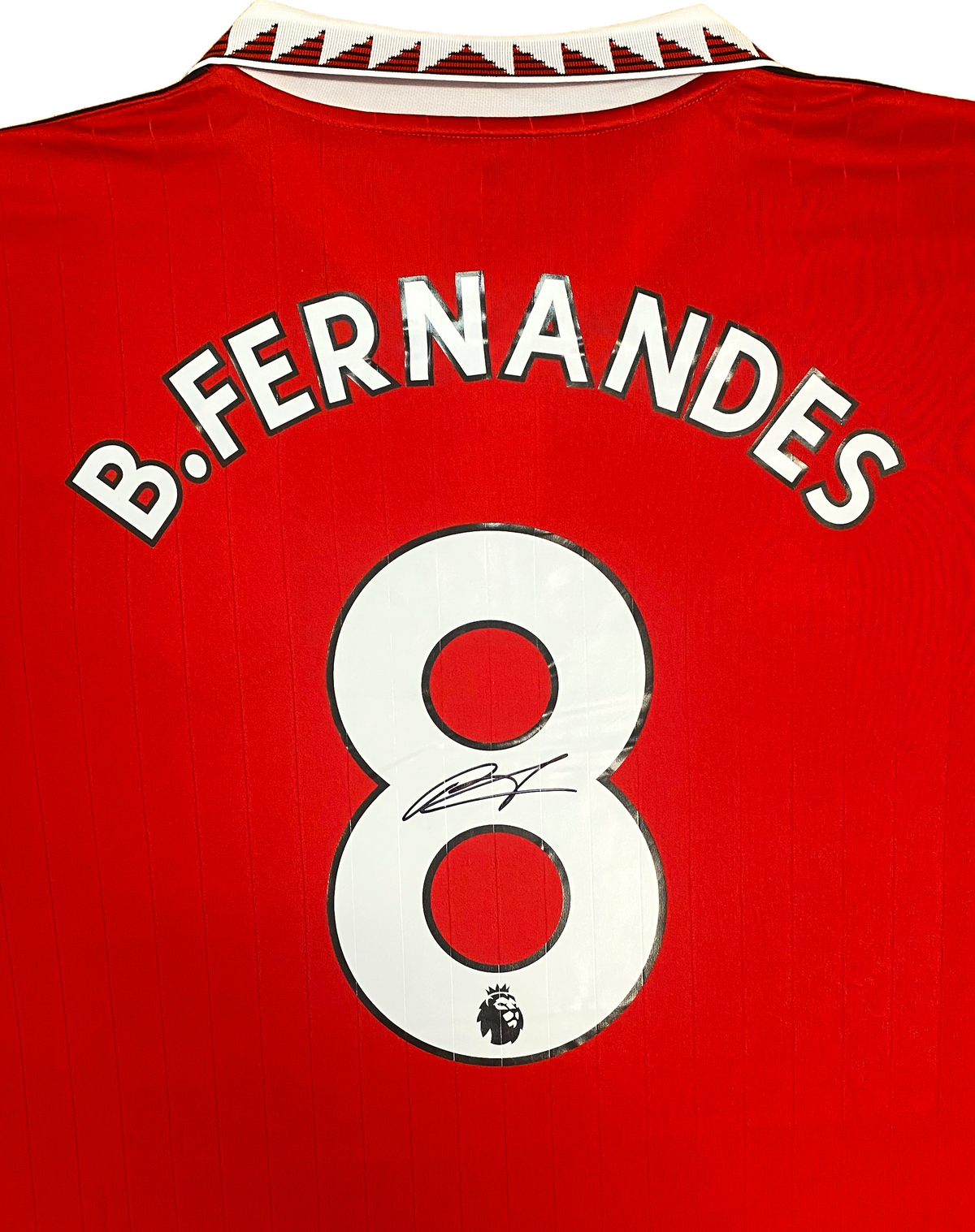 Bruno Fernandes Signed Number 8 Manchester United 2022-2023 Red Home Shirt
