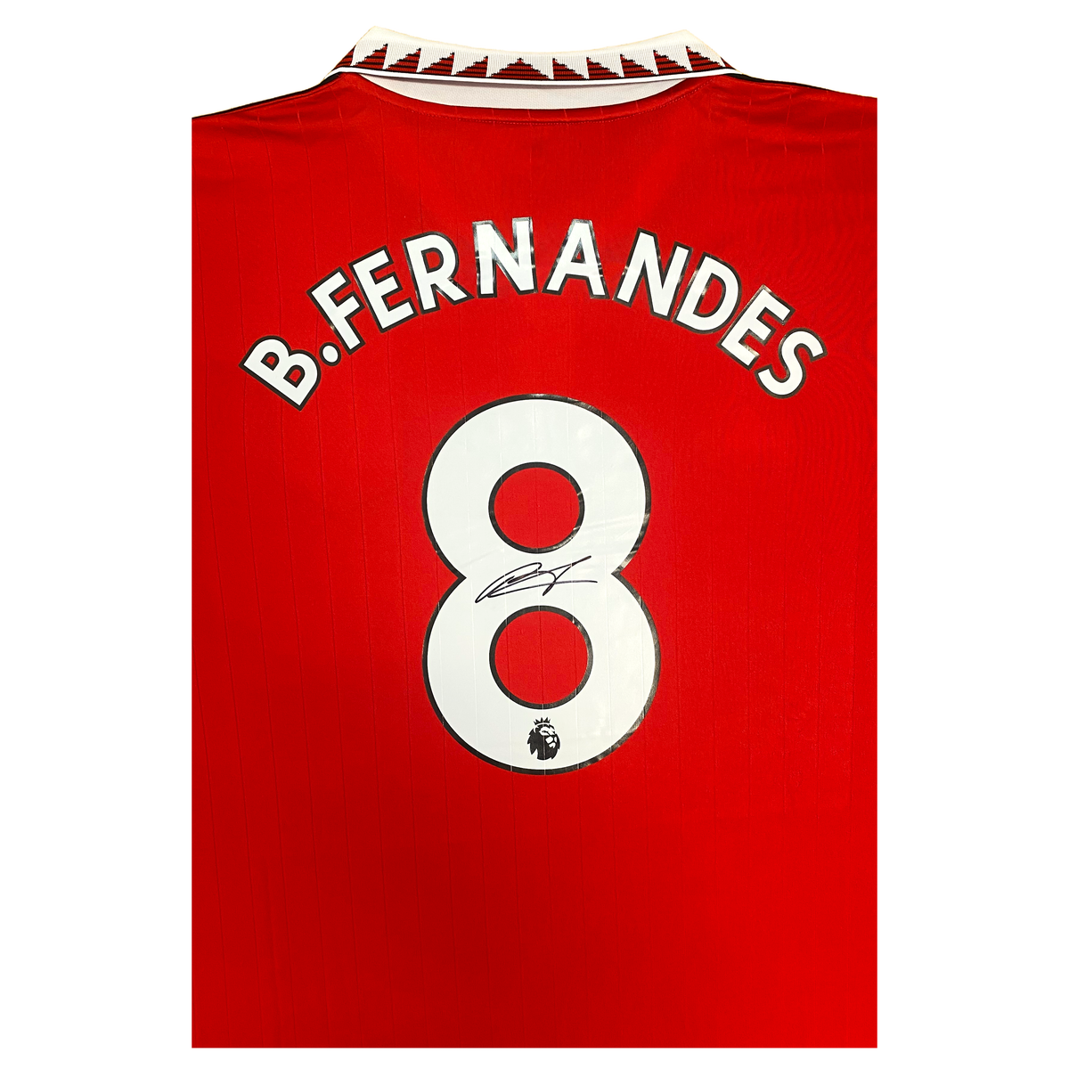 Bruno Fernandes Signed Number 8 Manchester United 2022-2023 Red Home Shirt