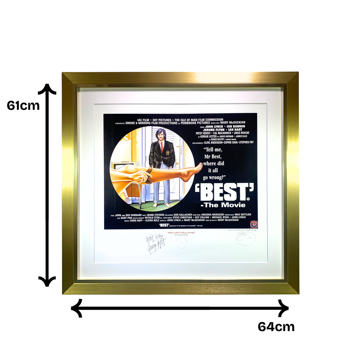 Best - The Movie - signed by George Best Framed Print