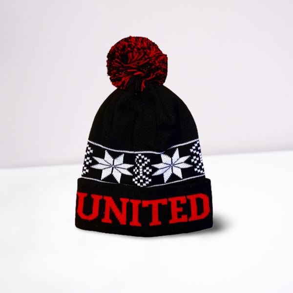 Manchester United Bobble Hat - Black Star