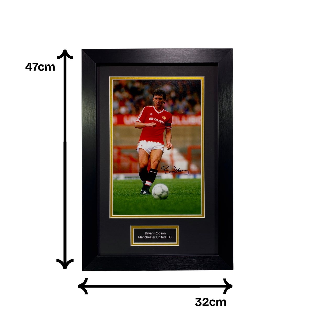Bryan Robson 87/88 Hand Signed Photo Print (M)