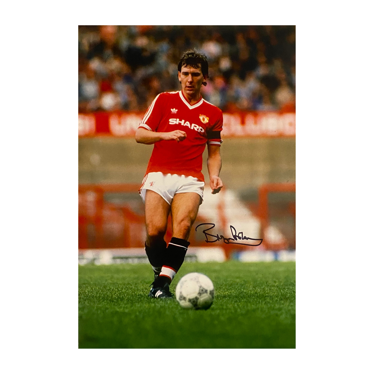 Bryan Robson 87/88 Hand Signed Photo Print (M)