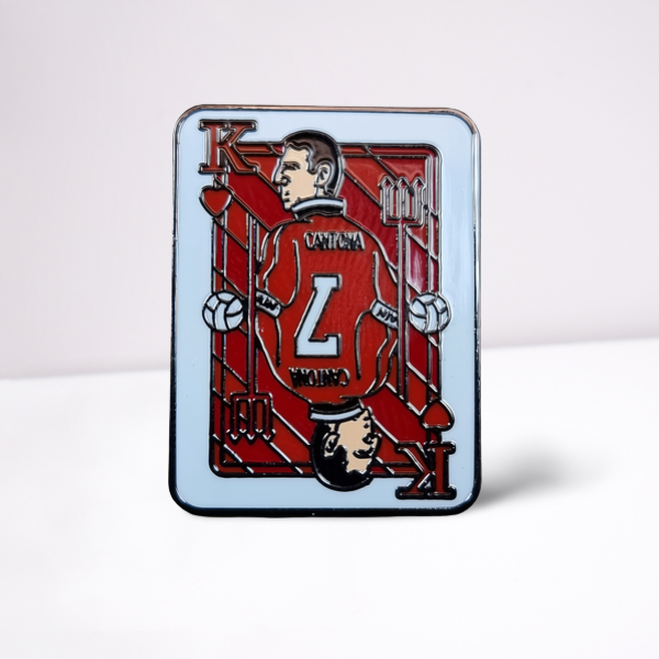 Eric Cantona "King of Red Hearts" Badge