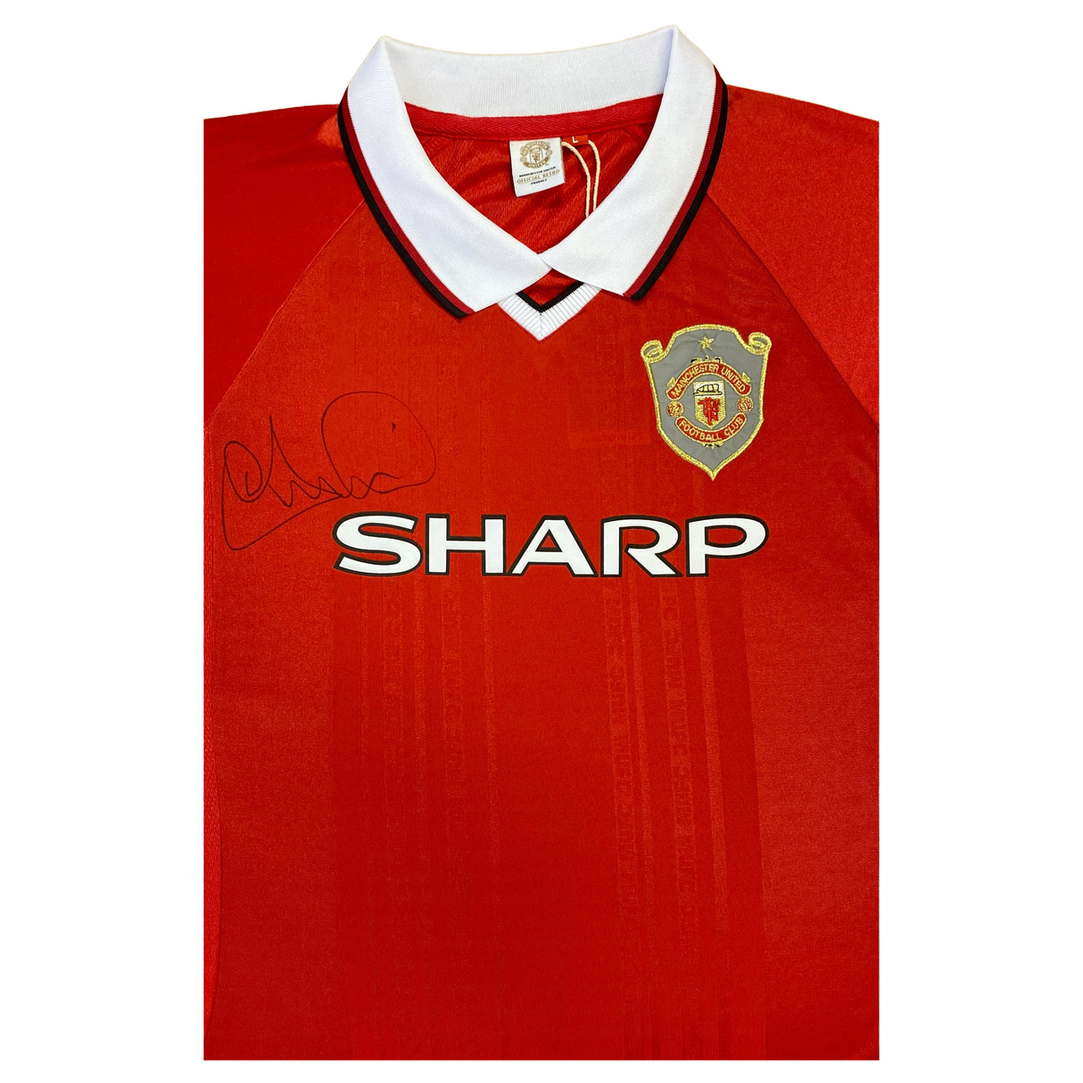 Andy Cole Signed 1999 Manchester United Champions League Shirt