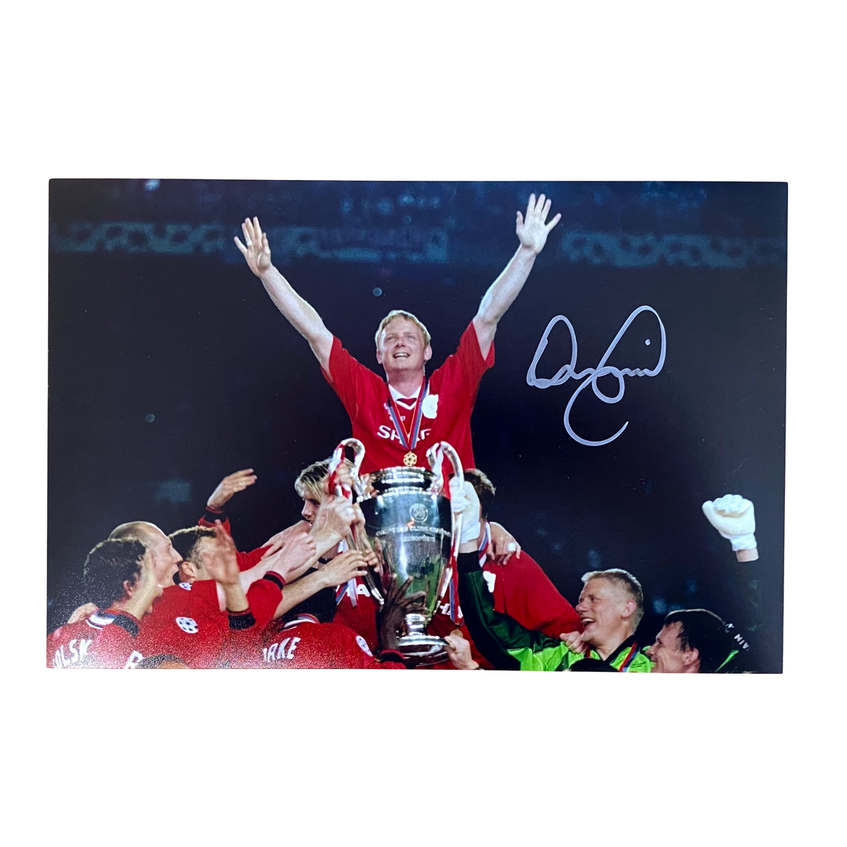 David May Signed 1999 UCL Final Photo Print (M)