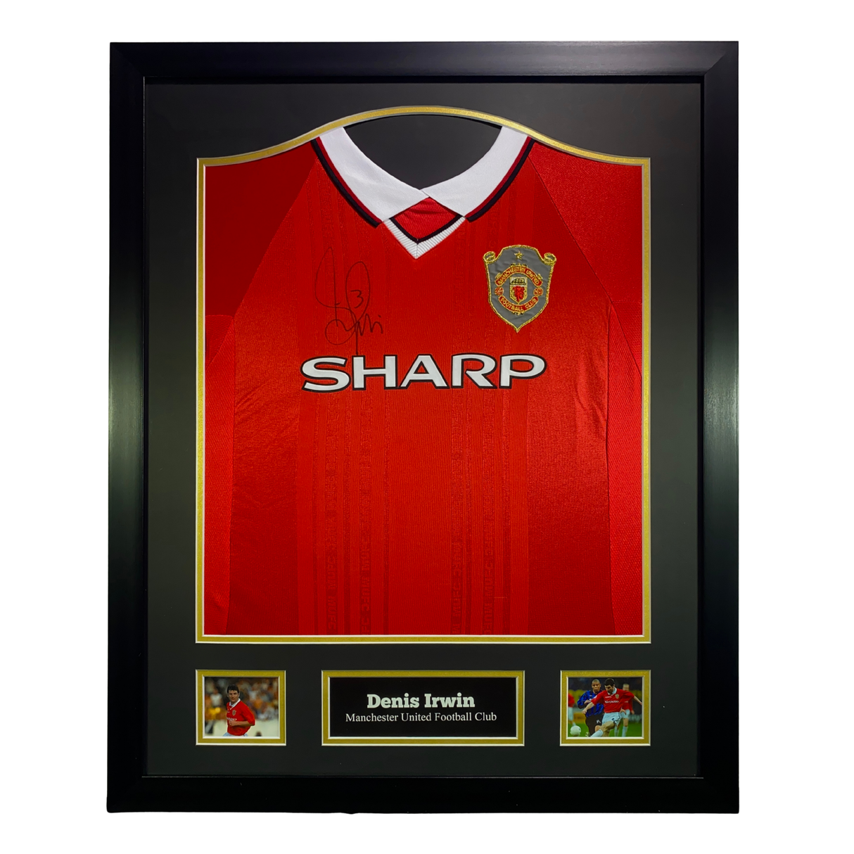 Denis Irwin Signed Manchester United 1999 Champions League Shirt