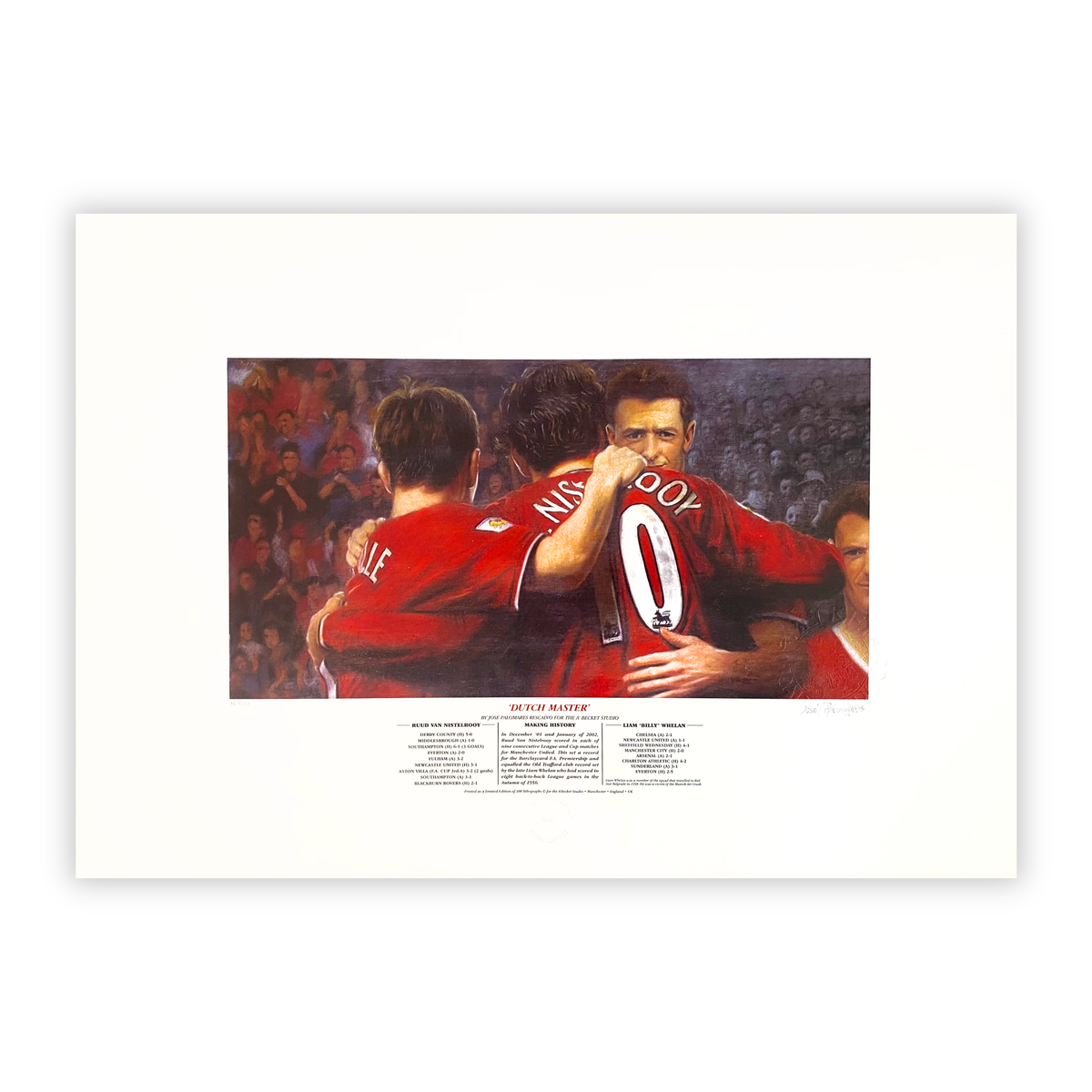 "Dutch Master" Ruud Van Nistelrooy Artwork Print