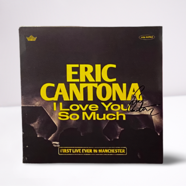 Premium Framed - Eric Cantona Signed "I Love You So Much" Vinyl