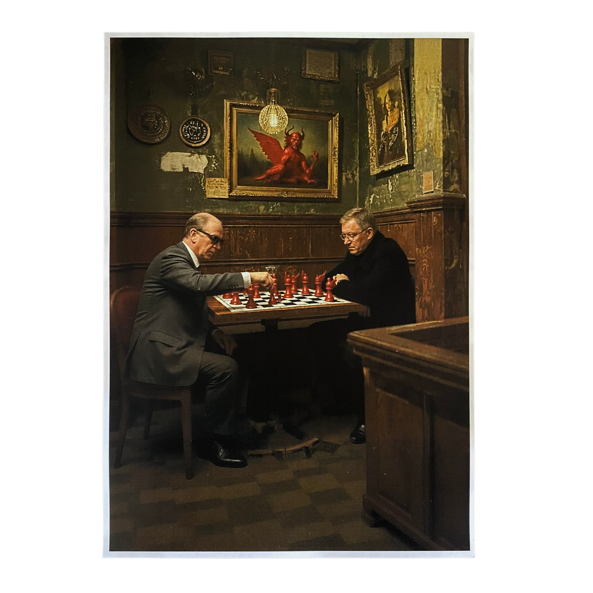 Sir Alex Ferguson and Sir Matt Busby "Football Grandmasters" Print (A3)
