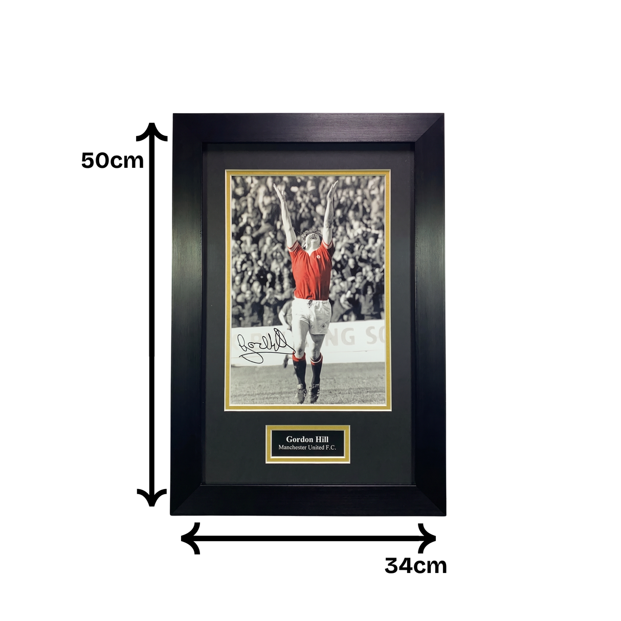Gordon Hill 1977 Signed Photo - Iconic Celebration (M)