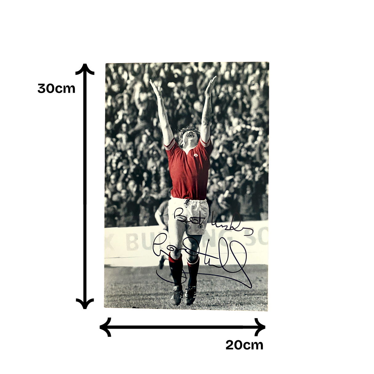 Gordon Hill 1977 Signed Photo - Iconic Celebration (M)