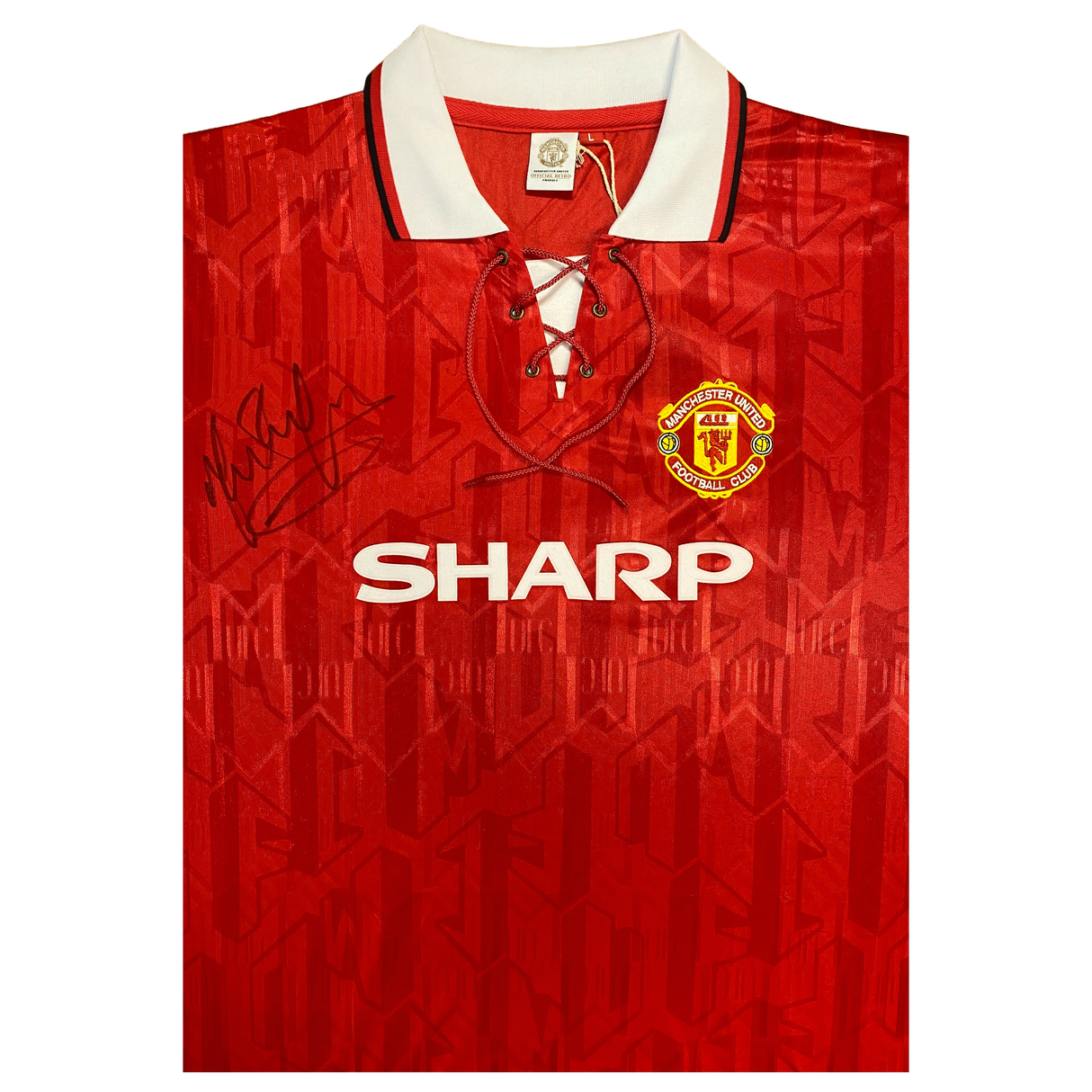 Mark Hughes Hand Signed official 1992-94 Red shirt