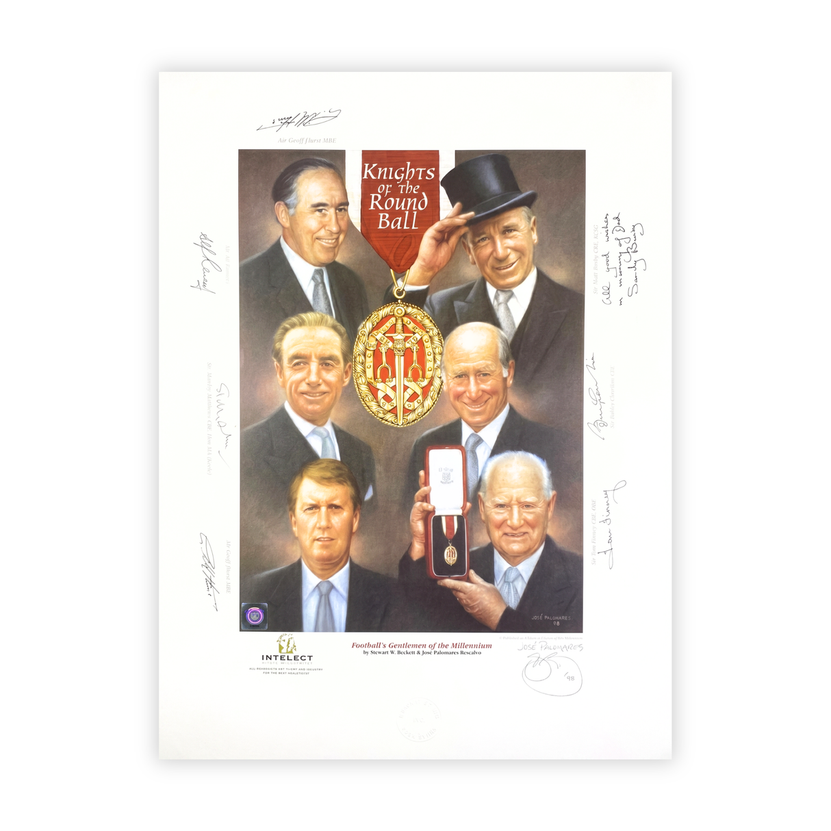 Knights of the Round Ball - signed by 6 Framed Print