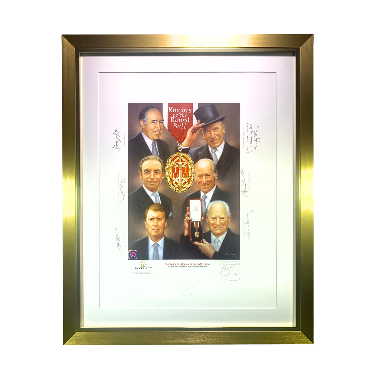 Knights of the Round Ball - signed by 6 Framed Print
