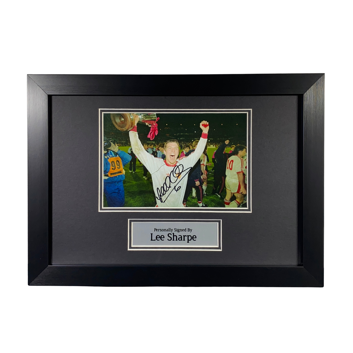 Lee Sharpe Signed & Framed 1991 European Cup Final Winners Photo Print (M)