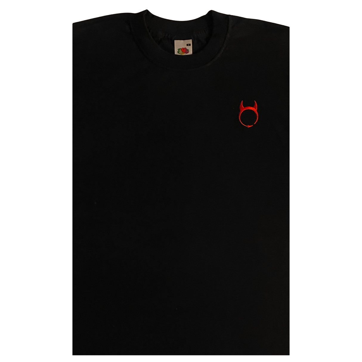 MUST Short Sleeve Embroidered T-Shirt (Black with Red Logo)