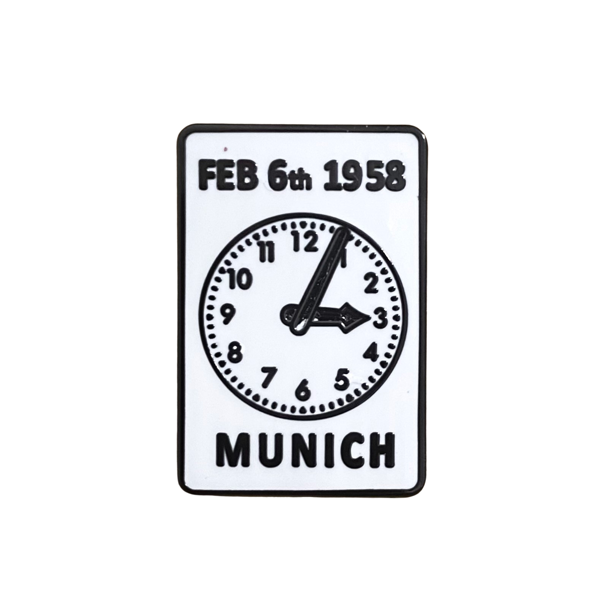Munich Memorial Clock Badge (White)