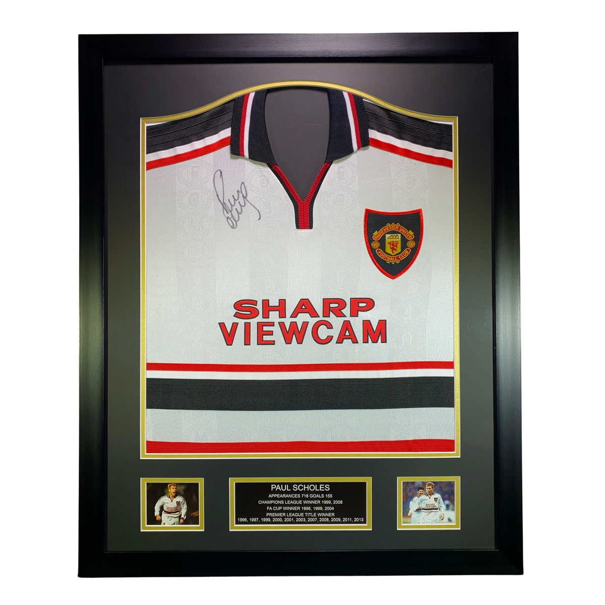 Paul Scholes Signed Manchester United 1999 White Away Shirt