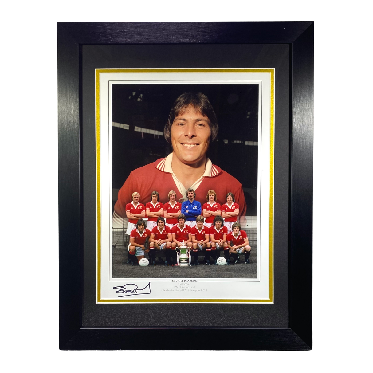 Stuart Pearson 1977 FA Cup Final Signed Portrait Print (L)