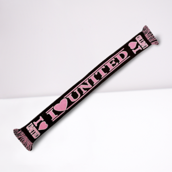 I Love Utd (Pink & Black) Scarf