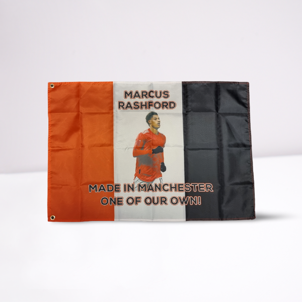 Marcus Rashford "Made in Manchester" Flag